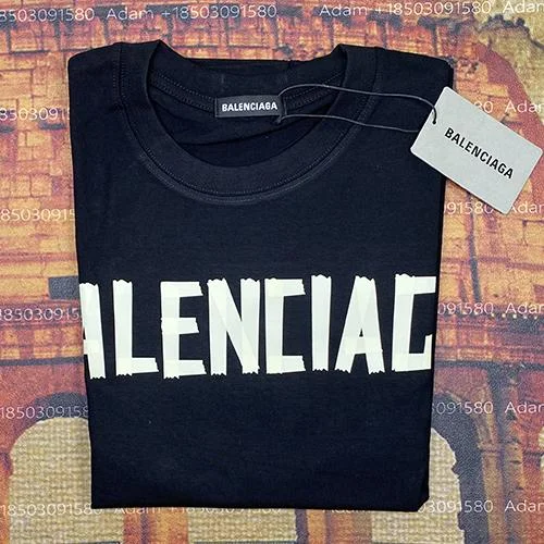 Balenciaga Balenciaga Black Logo T-Shirt Black - 1