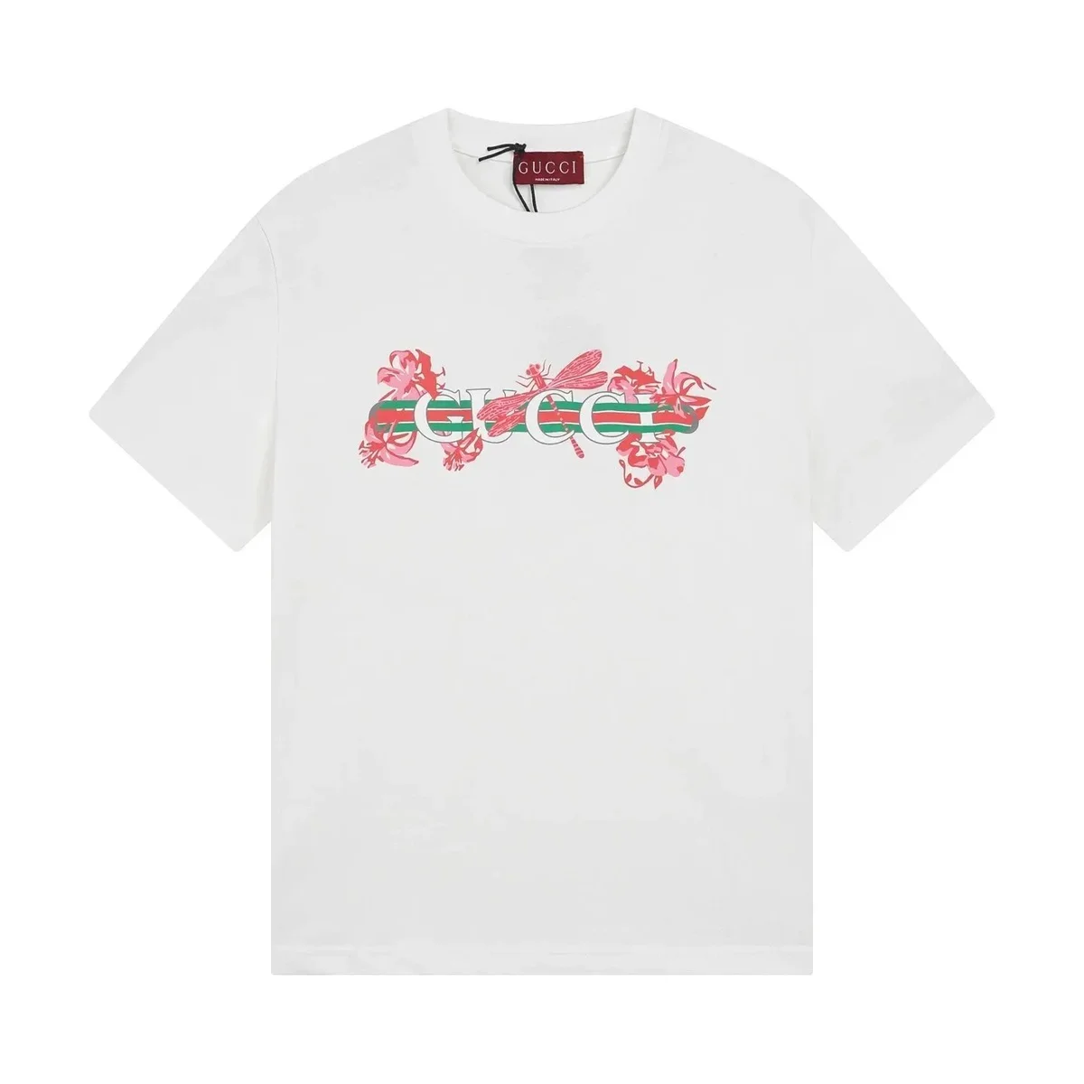 Gucci Gucci White Floral Logo T-Shirt White - 1