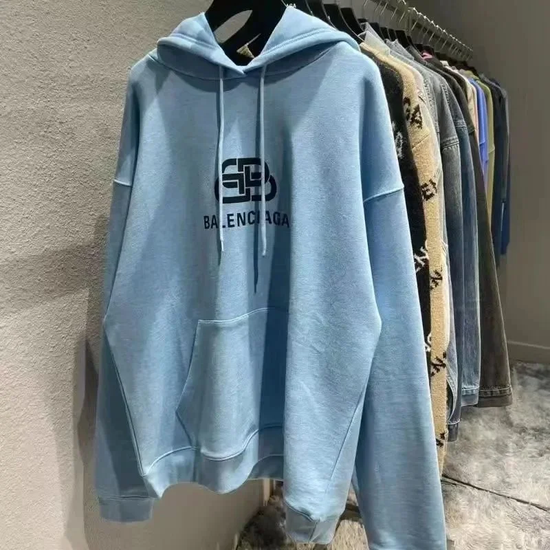 Balenciaga Balenciaga Light Blue Oversized Hoodie Blue - 1
