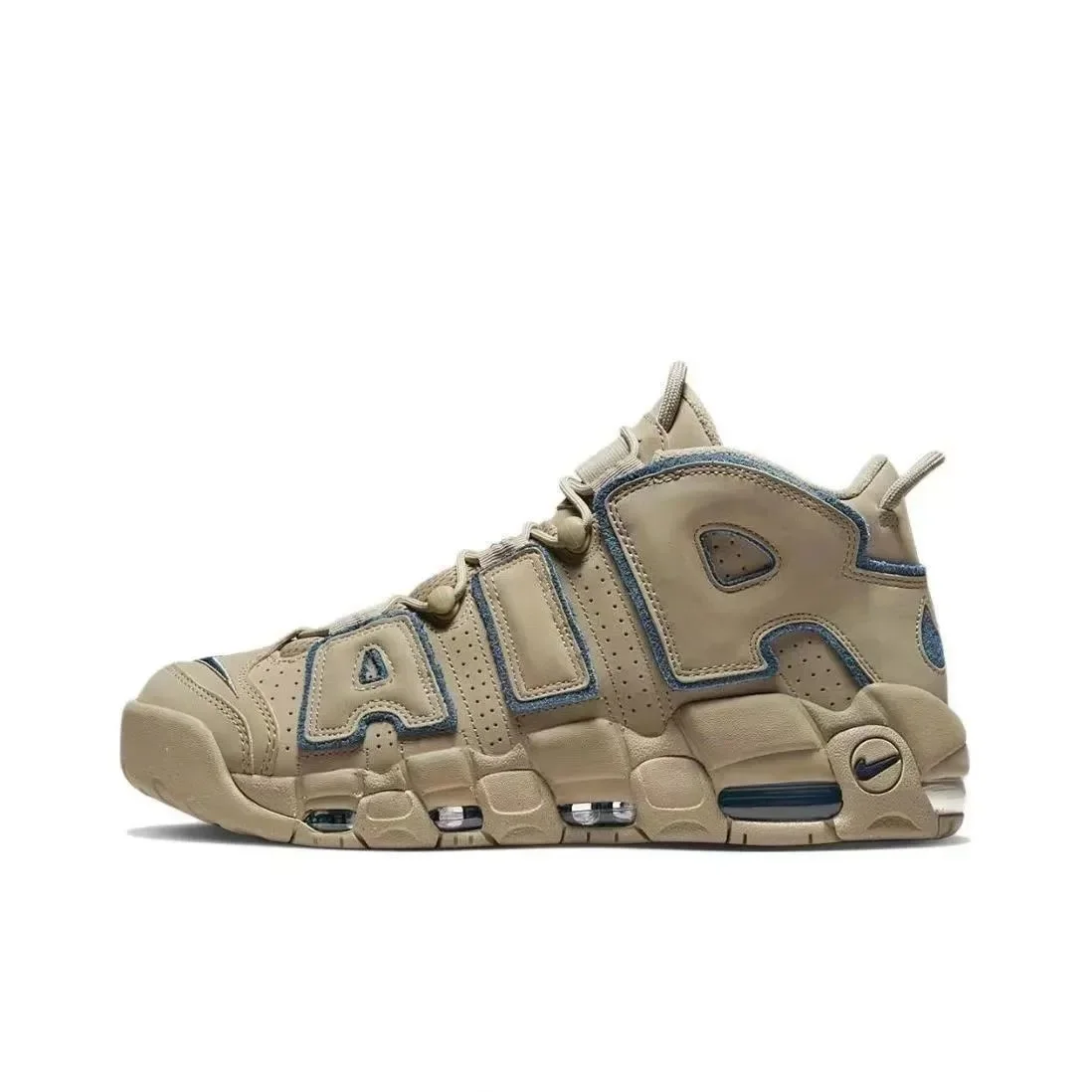 Nike Nike Air More Uptempo Beige Denim Sneakers Beige