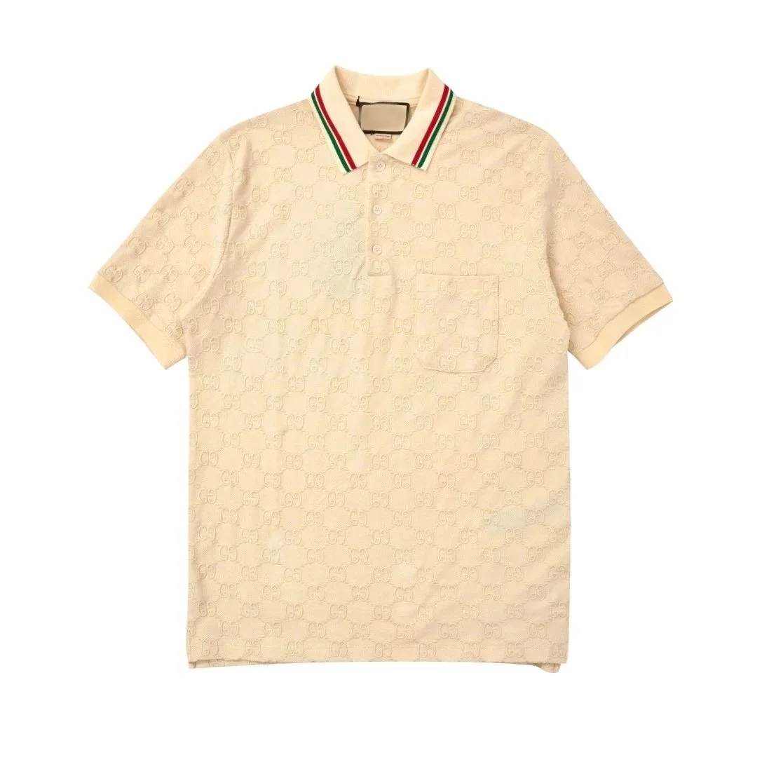 Gucci Gucci GG Monogram Polo Shirt Cream Cream - 1