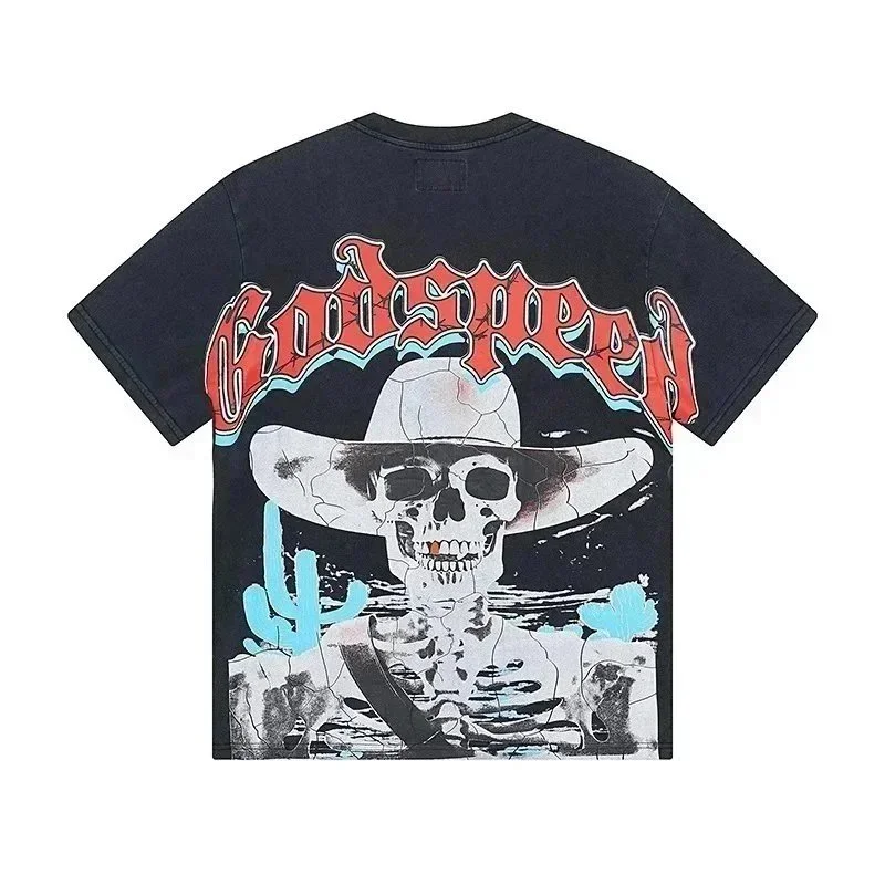 Godspeed Godspeed Black Skull Print T-Shirt Black - 1