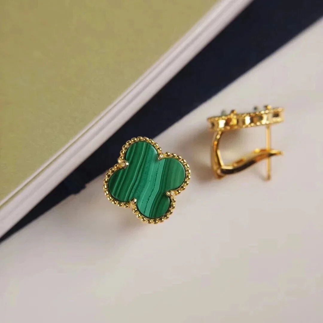 Van Cleef & Arpels Van Cleef & Arpels Alhambra Green Malachite Earrings Green - 1