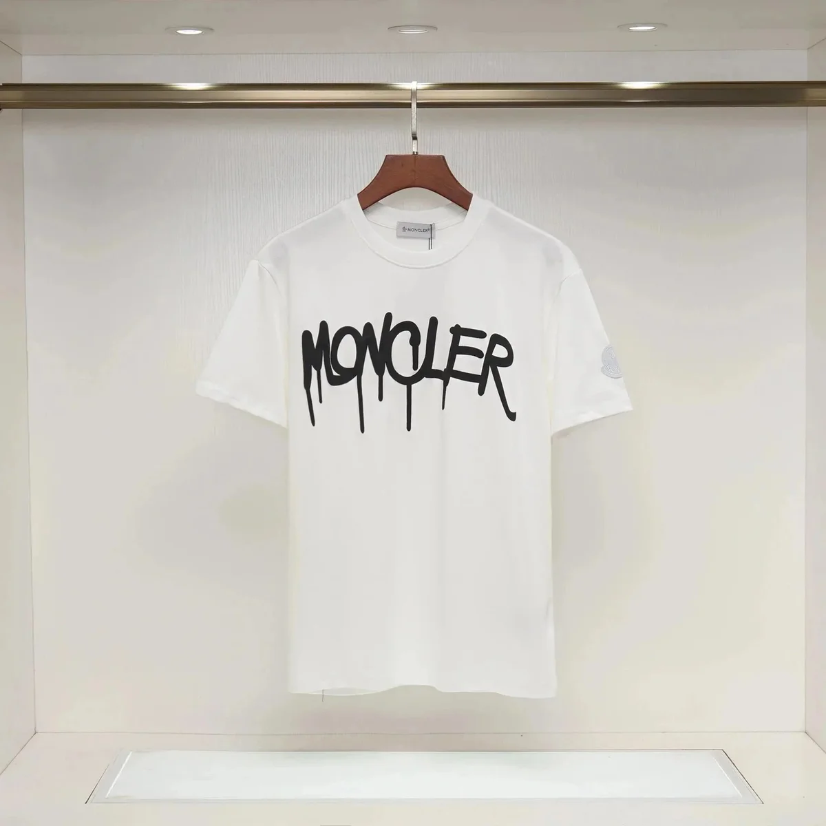Moncler Moncler White Graffiti Logo T-Shirt White