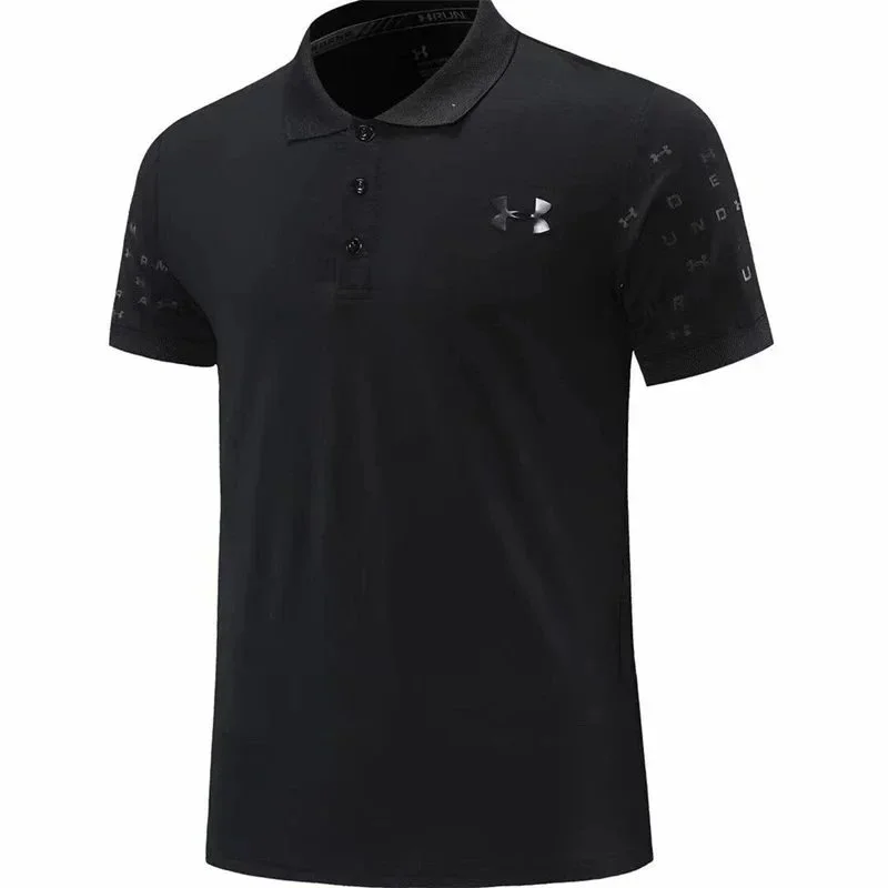 Under Armour Under Armour Black Polo Shirt Men's Sporty Top Black - 1