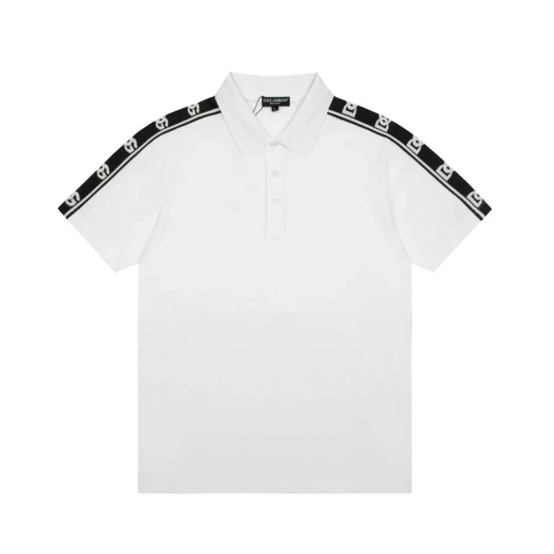 Dolce & Gabbana Dolce & Gabbana White Polo Shirt with Black Stripe Detail White - 1