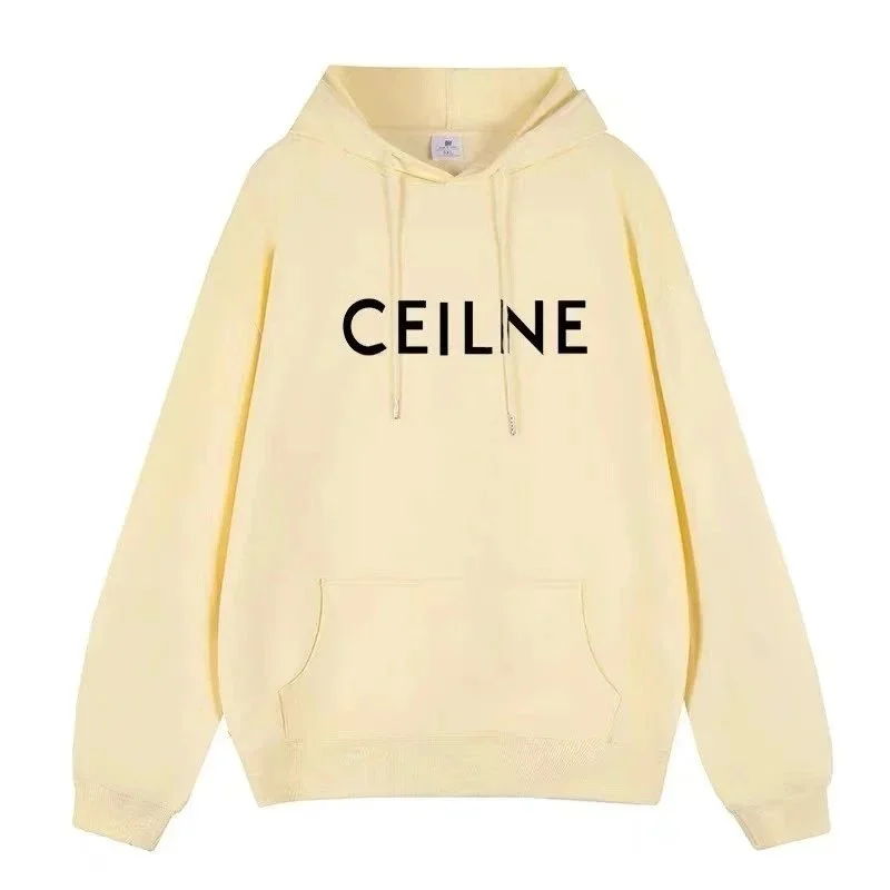 Celine Celine Yellow Logo Hoodie Sweatshirt Yellow - 1