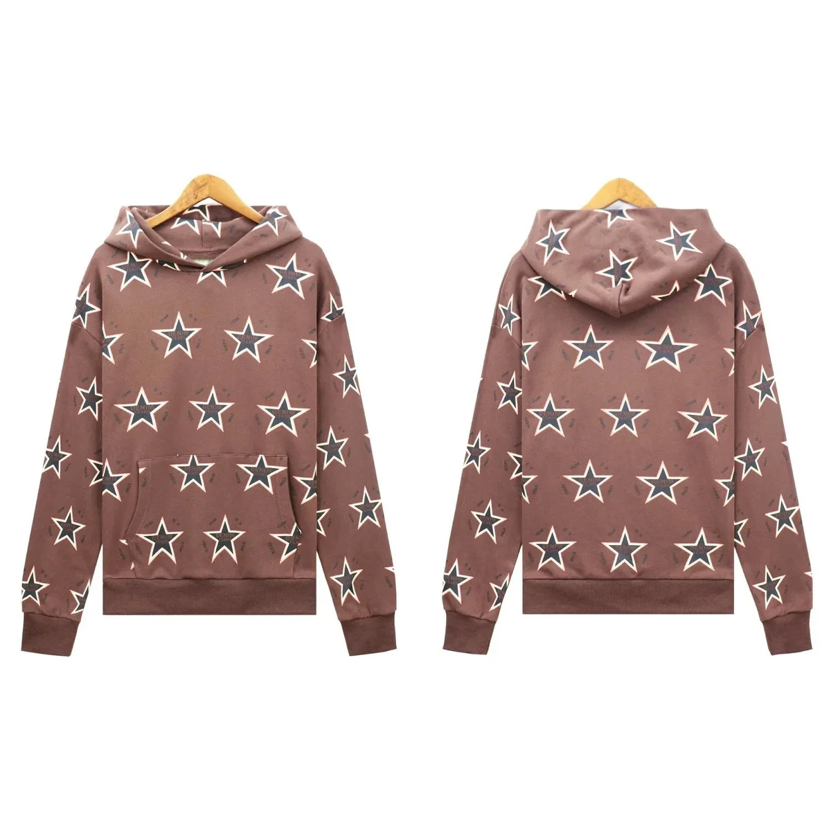 Other Star Print Hoodie in Brown Brown - 1