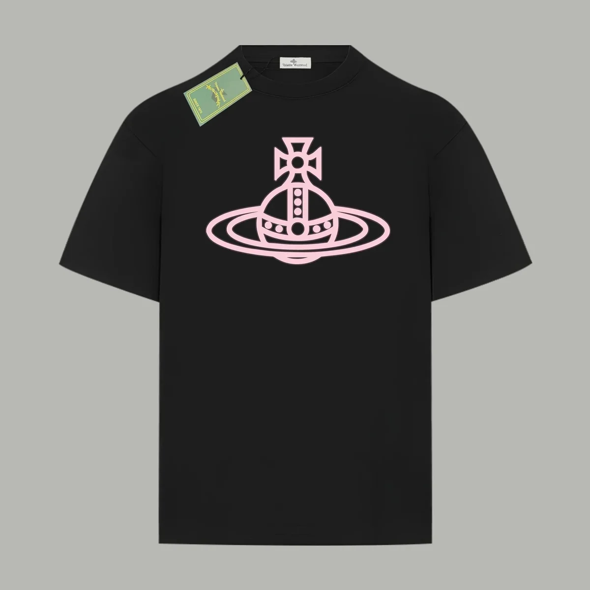 Vivienne Westwood Vivienne Westwood Orb T-Shirt Black Pink Logo Black - 1