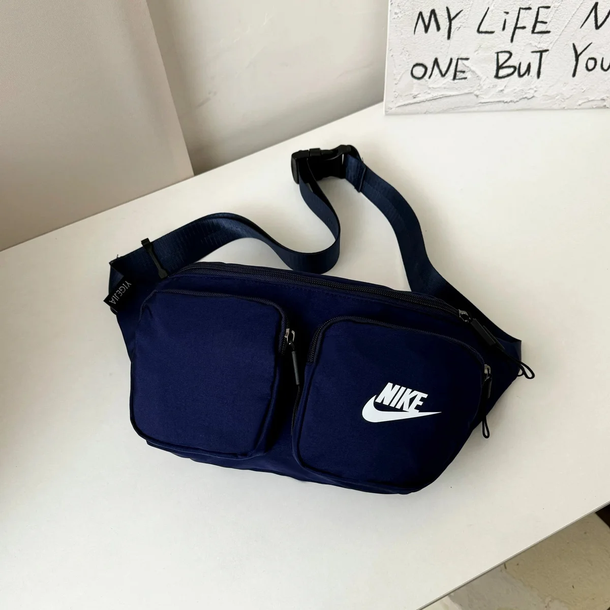 Nike Nike Waist Bag Navy Blue Solid Navy - 1