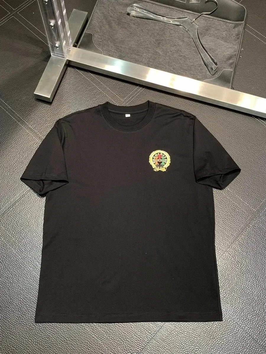 Other Black Solid T-Shirt with Embroidered Logo Black - 1