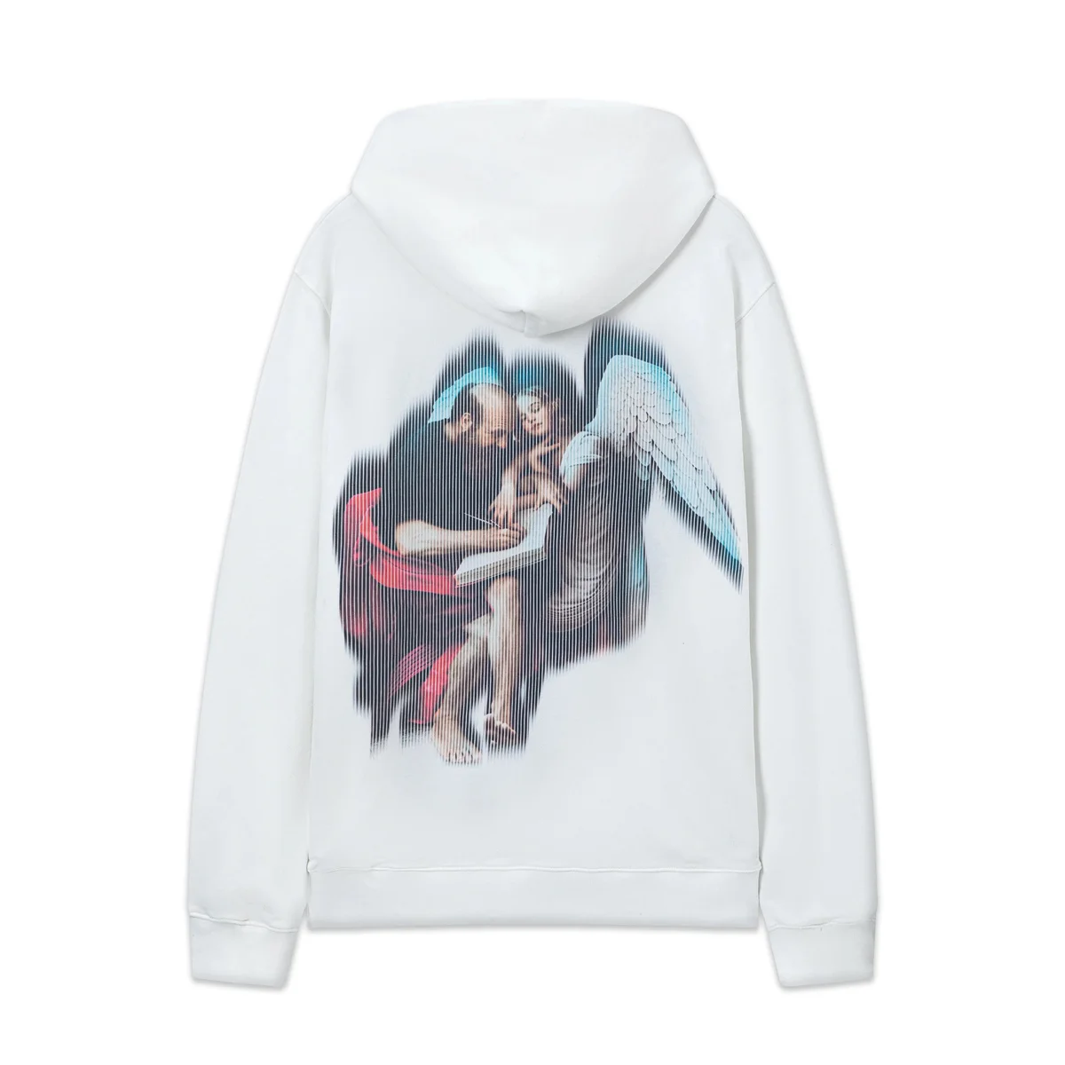 Other White Angel Print Hoodie White - 1