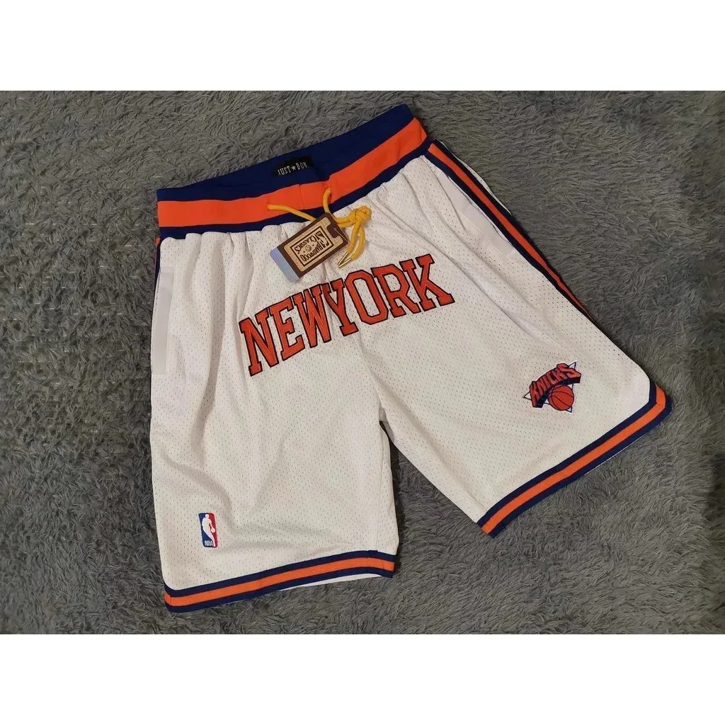 New Era New York Knicks Basketball Shorts White White - 1