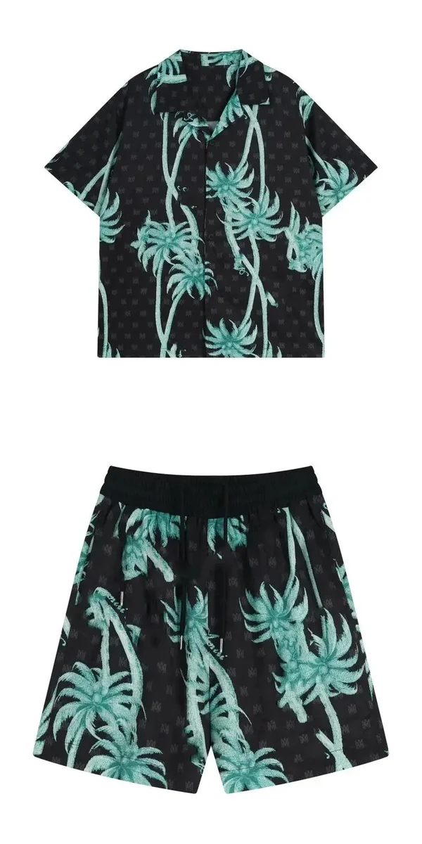 Amiri Unisex Tropical Print Co-ord Set Black - 1