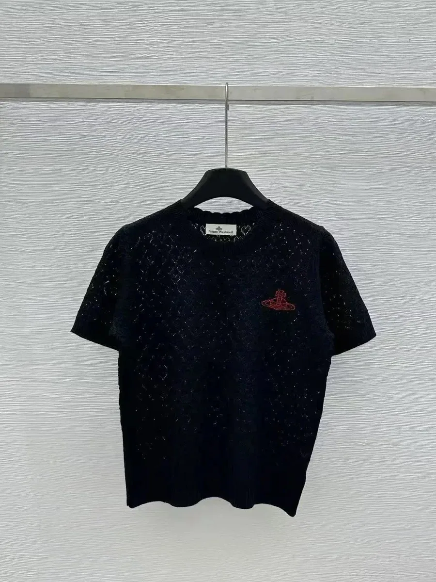 Vivienne Westwood Vivienne Westwood Orb Logo Knit T-Shirt Black Black - 1
