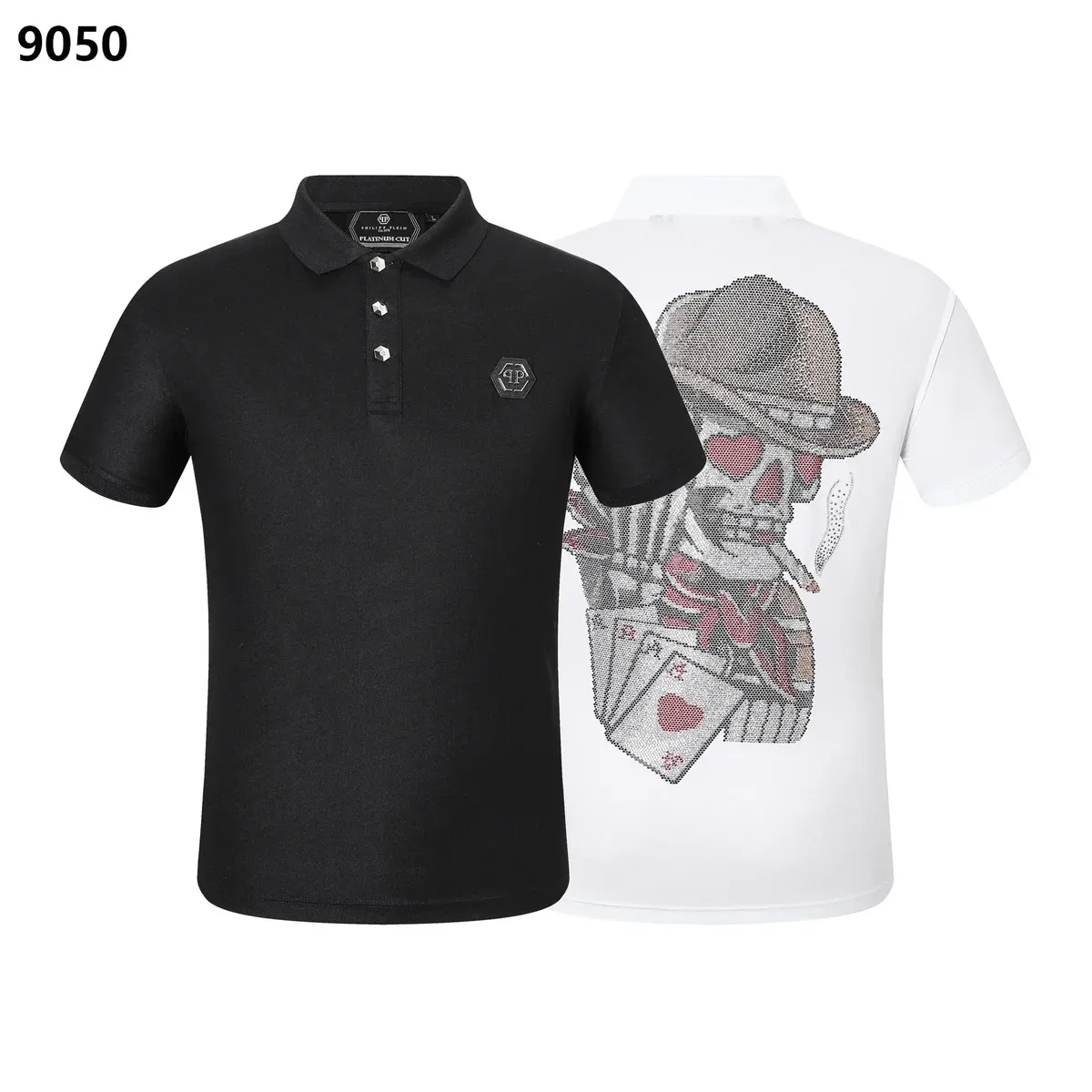 Philipp Plein Philipp Plein Skull Polo Shirt Black/White Black - 1