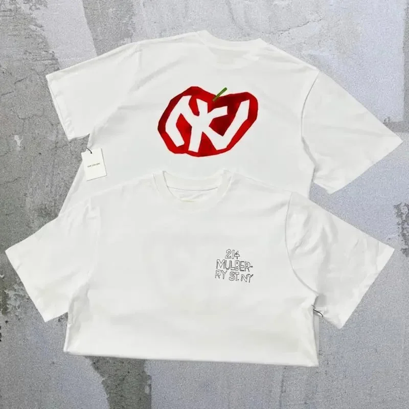Essentials White Apple Print T-Shirt White - 1