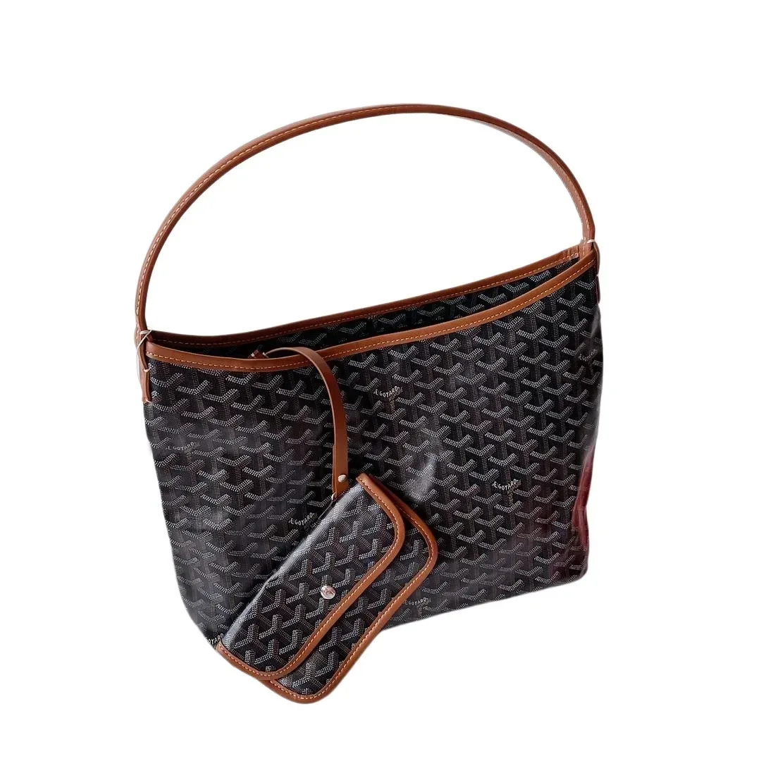 Goyard Goyard Saint Louis Black & Tan Leather Handbag Black - 1