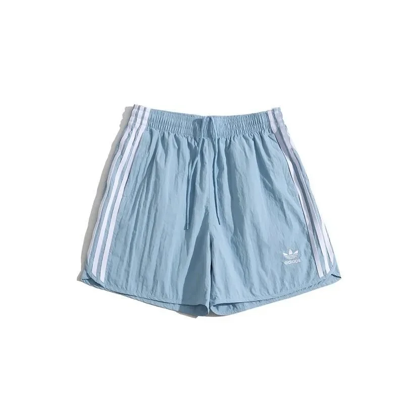 Adidas Adidas Three Stripes Light Blue Shorts Blue - 1