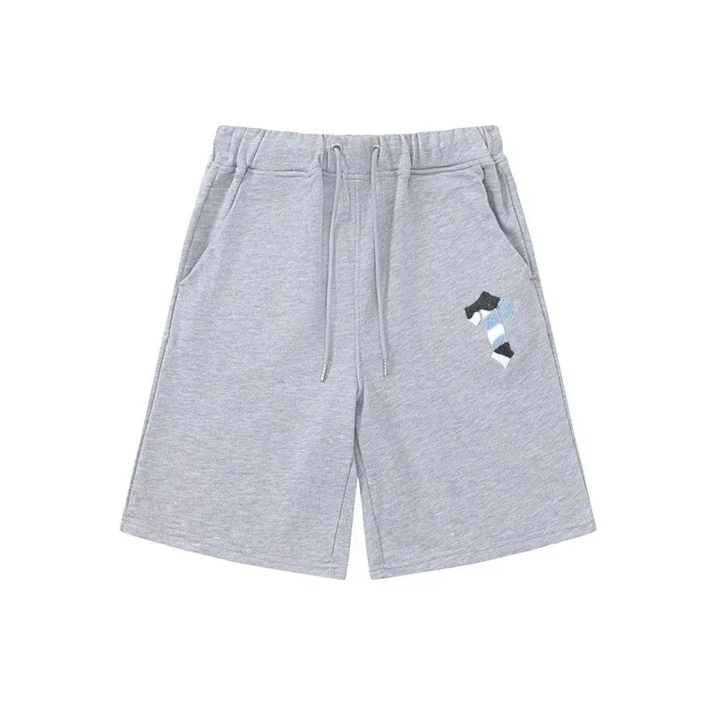 Essentials Gray Embroidered Shorts Casual Grey - 1
