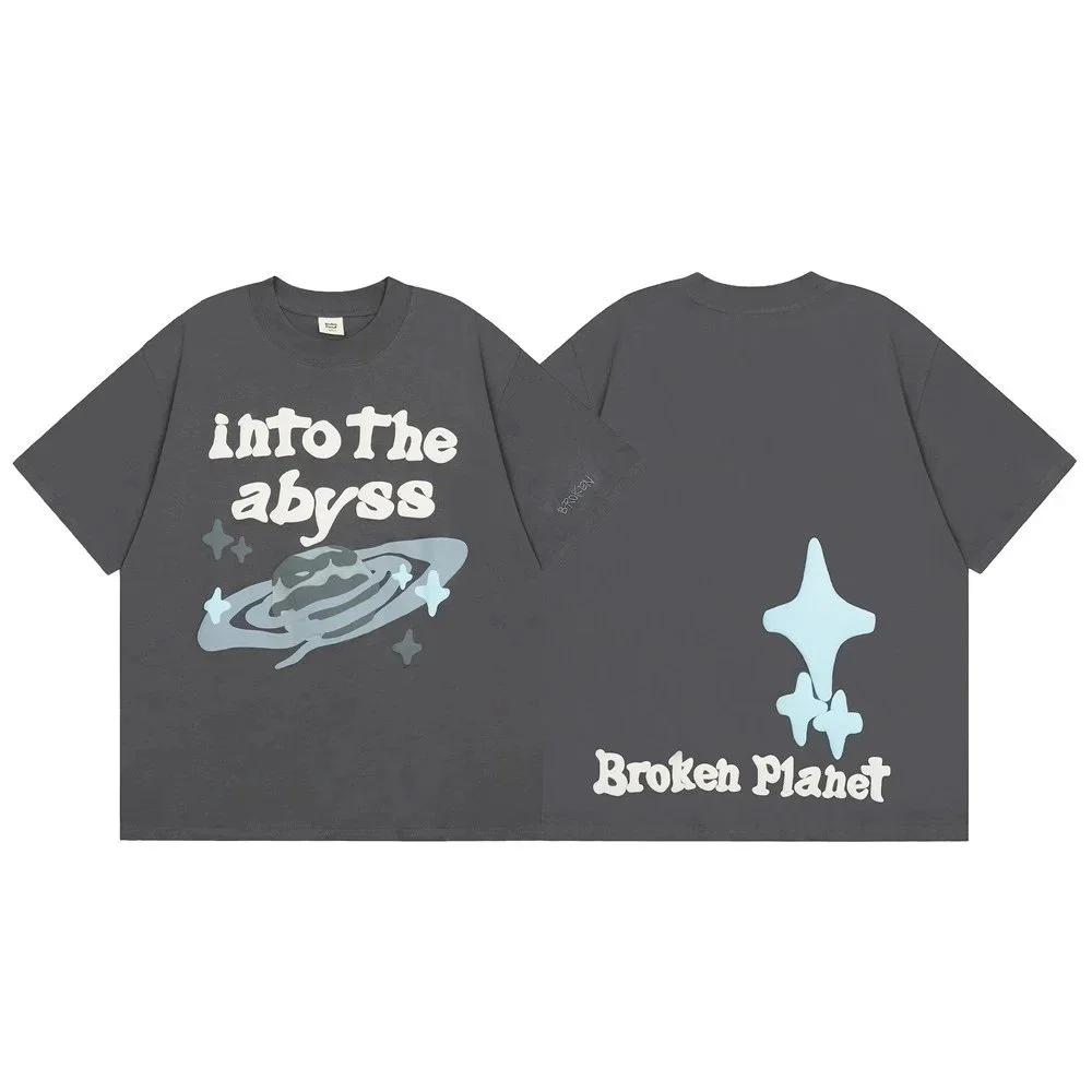 Broken Planet Broken Planet Into The Abyss Graphic T-Shirt Grey - 1