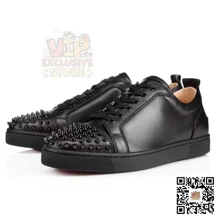 Christian Louboutin Christian Louboutin Louis Spikes Black Sneakers Black