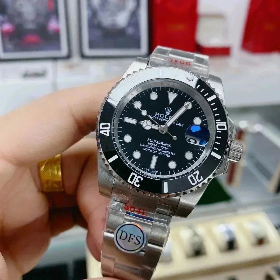 Rolex Rolex Submariner Black Dial Stainless Steel Watch Black - 1