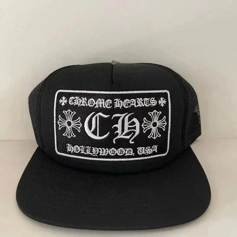 Chrome Hearts Chrome Hearts Black 'CH Hollywood' Trucker Hat Black - 1