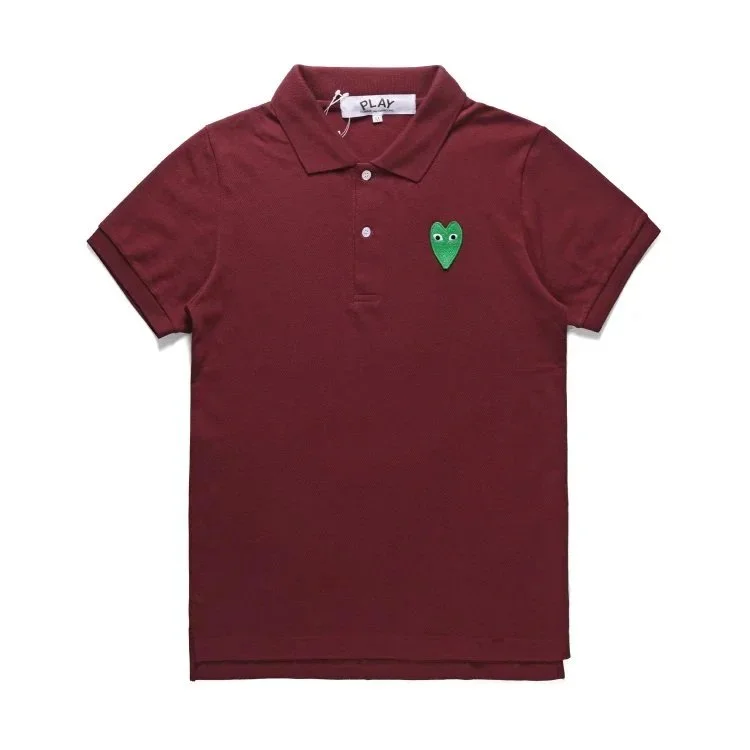 Comme des Garçons Comme des Garçons Play Polo Shirt Red with Green Heart Red - 1