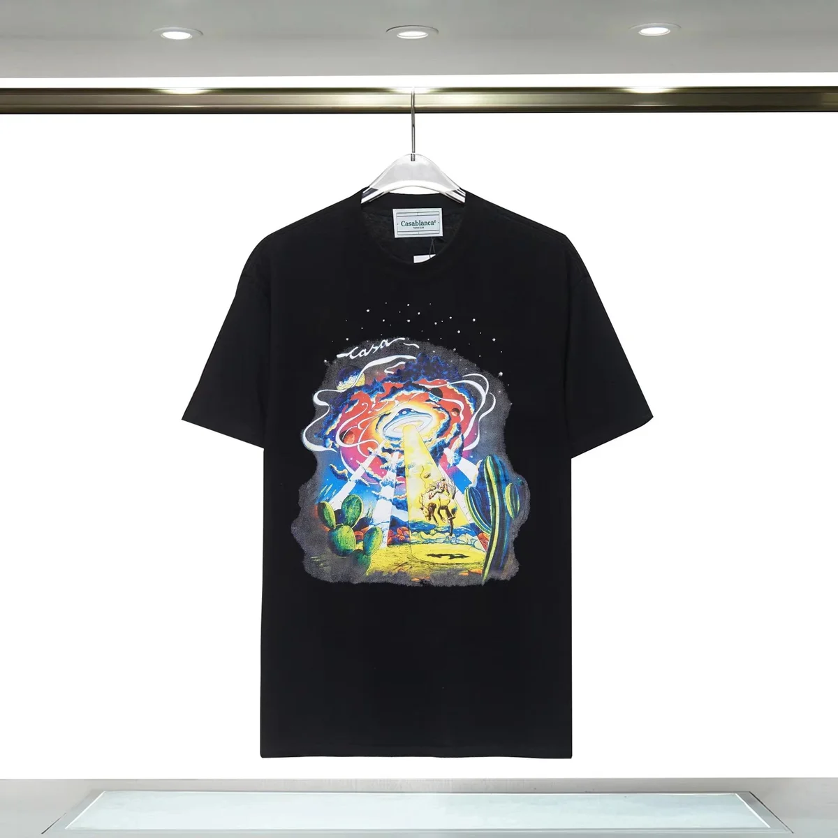 Casablanca Casablanca Black Space Print T-Shirt Black - 1