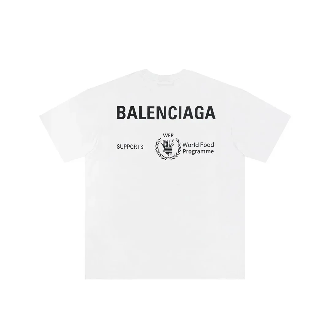 Balenciaga Balenciaga White T-Shirt with WFP Logo White - 1