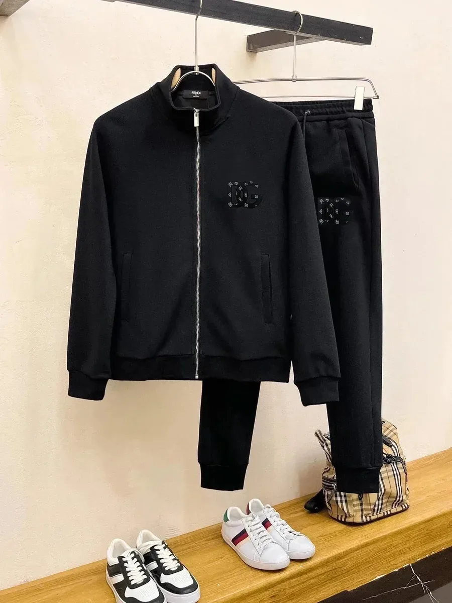 Dolce & Gabbana Dolce & Gabbana Black DG Logo Tracksuit Set Black - 1