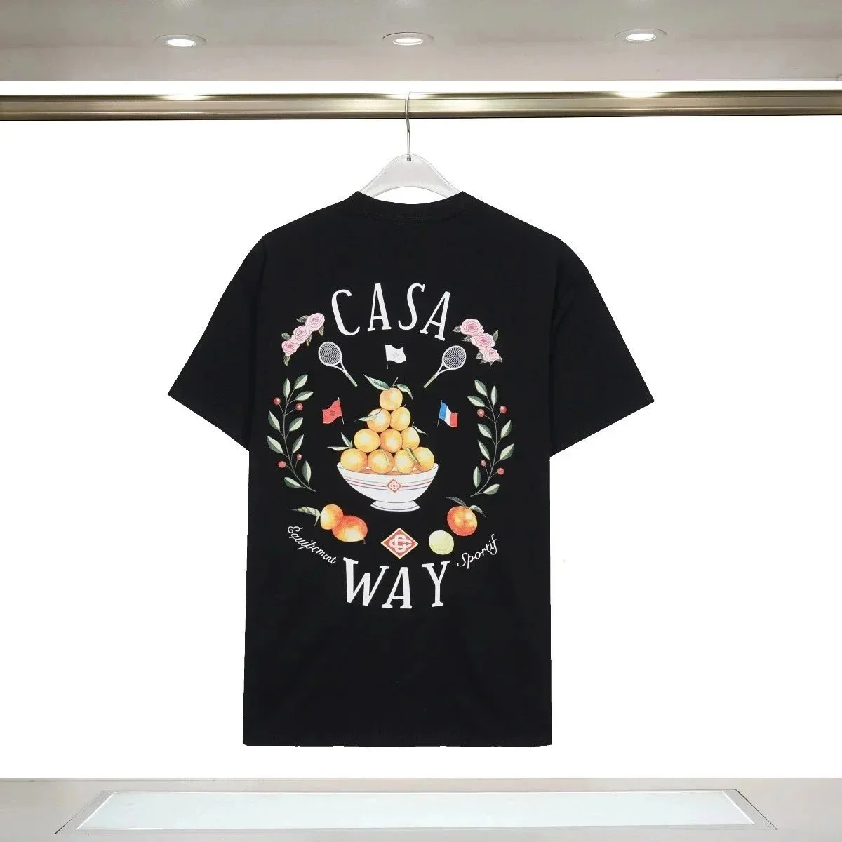 Casablanca Black Casa Way Printed T-Shirt Black - 1