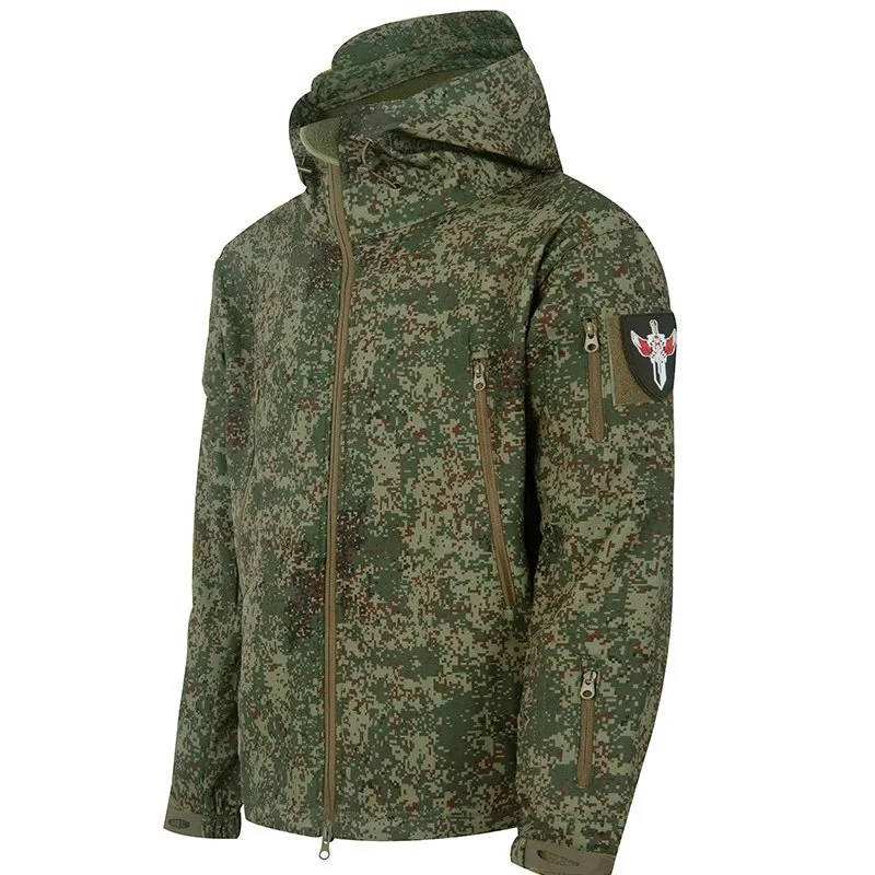 Other Unisex Camouflage Softshell Jacket Green - 1