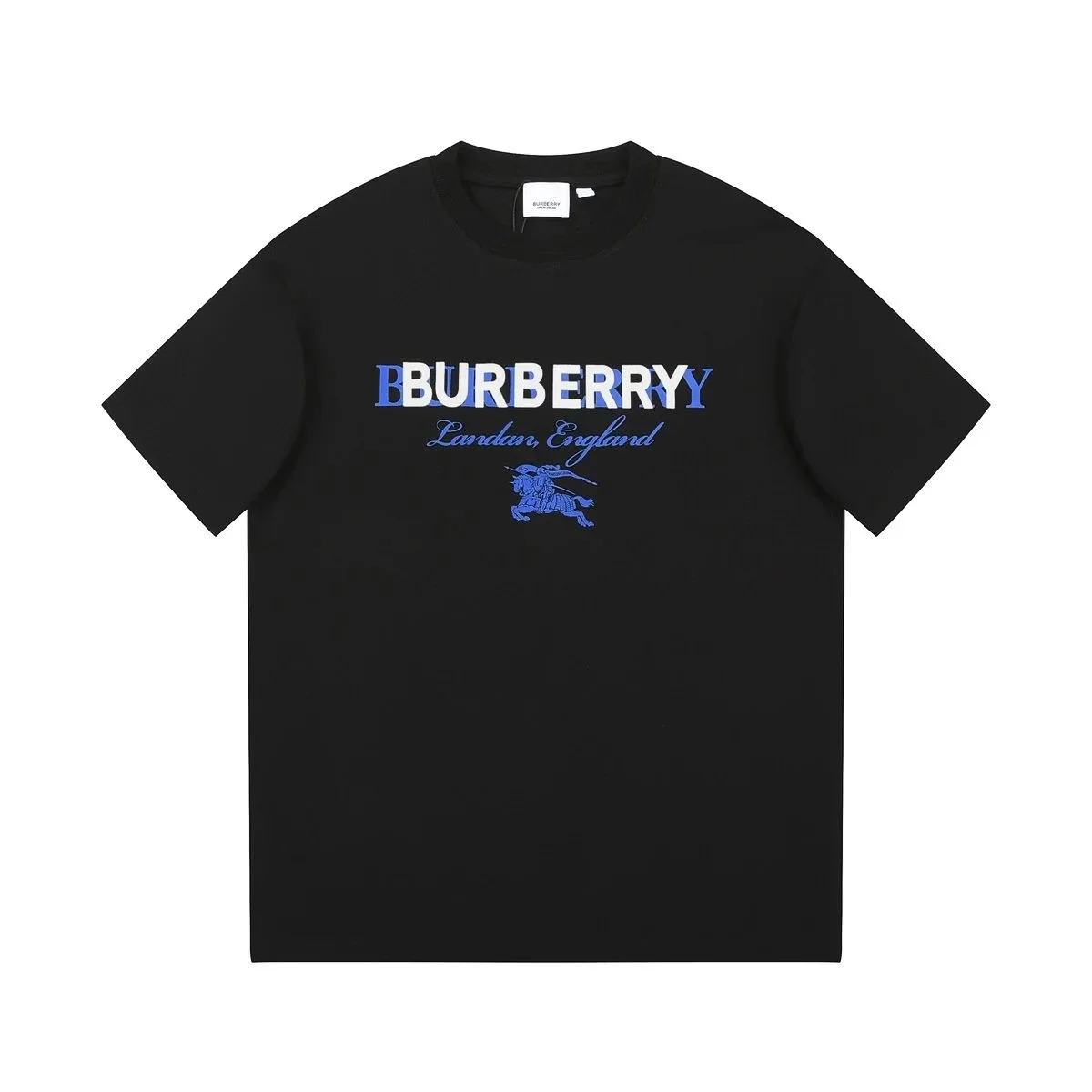 Burberry Burberry Black & Blue Logo T-Shirt Black - 1