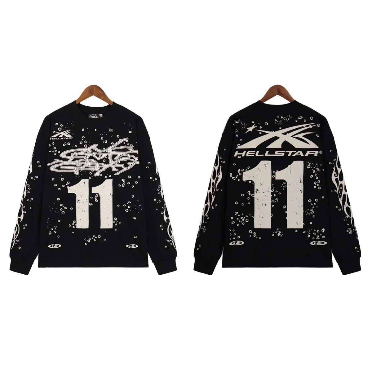 Hellstar Hellstar Studios 11 Black Long Sleeve T-Shirt Black - 1