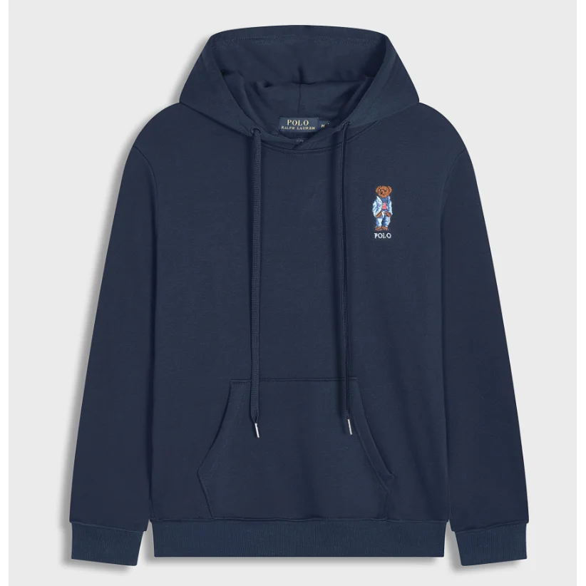 Polo Ralph Lauren Polo Ralph Lauren Bear Hoodie Navy Cotton Sweatshirt Navy - 1