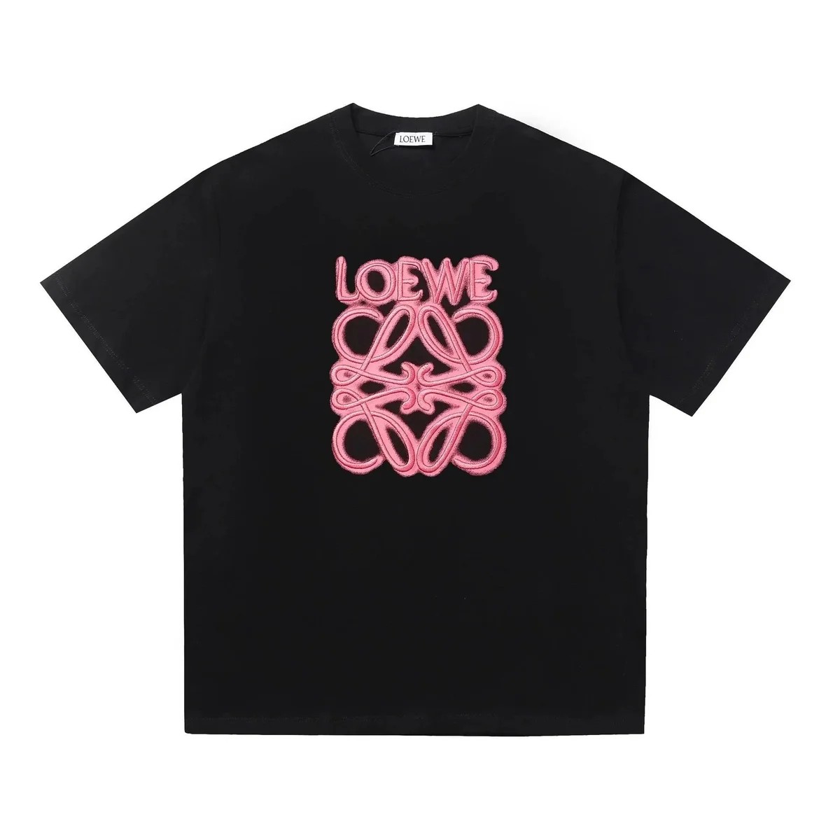 Loewe Loewe Black Pink Anagram T-Shirt Black - 1