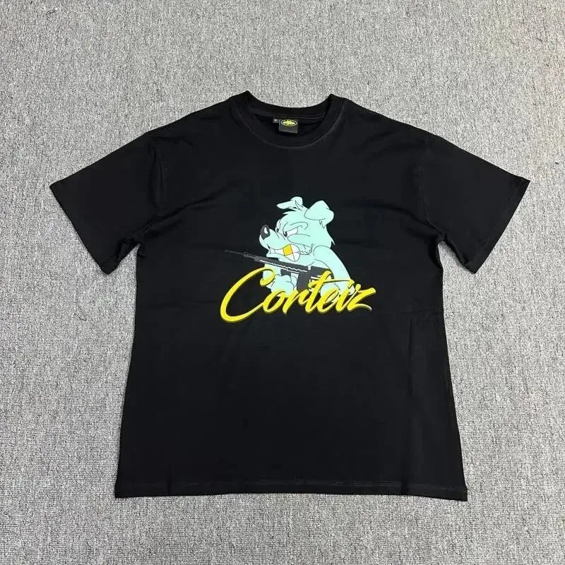 Corteiz Corteiz Black Cartoon Print T-Shirt Black - 1