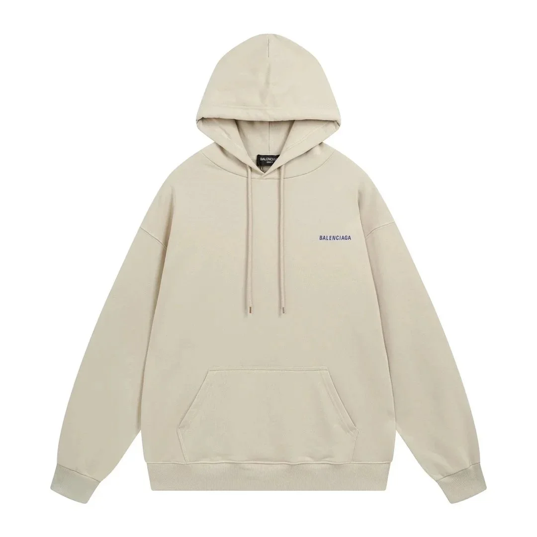 Balenciaga Balenciaga Beige Hoodie with Embroidered Logo Beige - 1
