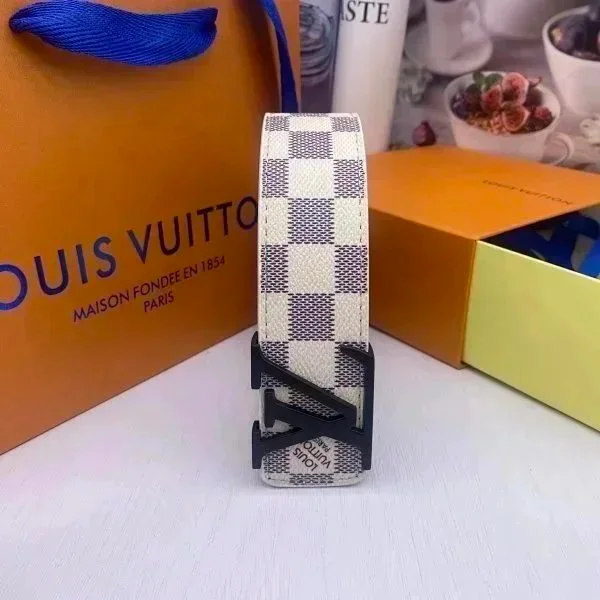 Louis Vuitton Louis Vuitton Damier Ebene Belt Beige