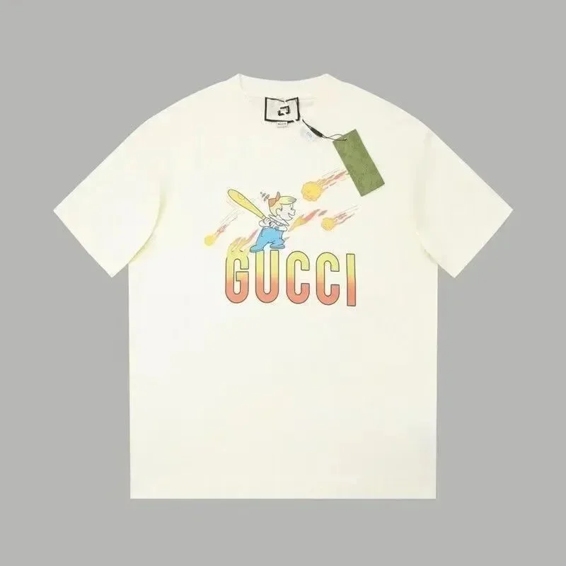Gucci Gucci Cartoon Print T-Shirt White White - 1