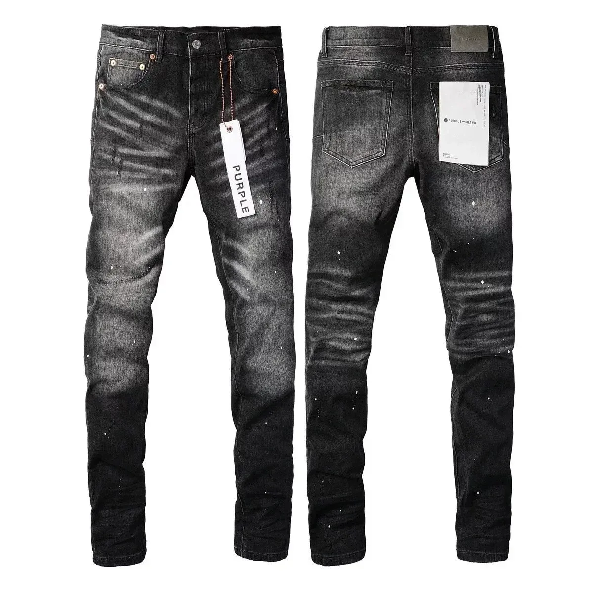 Purple Brand Purple Brand P001 Black Distressed Jeans Black - 1