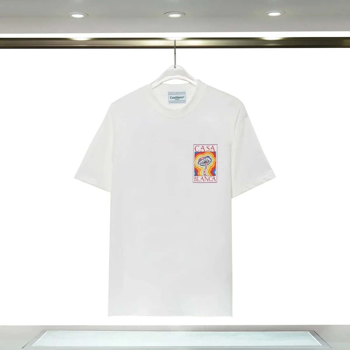 Casablanca White Casa Blanca T-Shirt with Colorful Tree Print White - 1