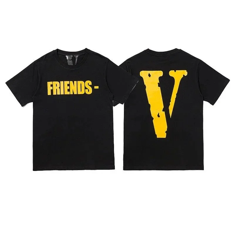 VLONE Vlone Friends V Black T-Shirt Black - 1