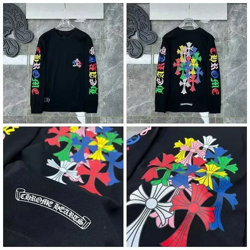 Chrome Hearts Chrome Hearts Cross Print Long Sleeve T-Shirt Black Black - 1
