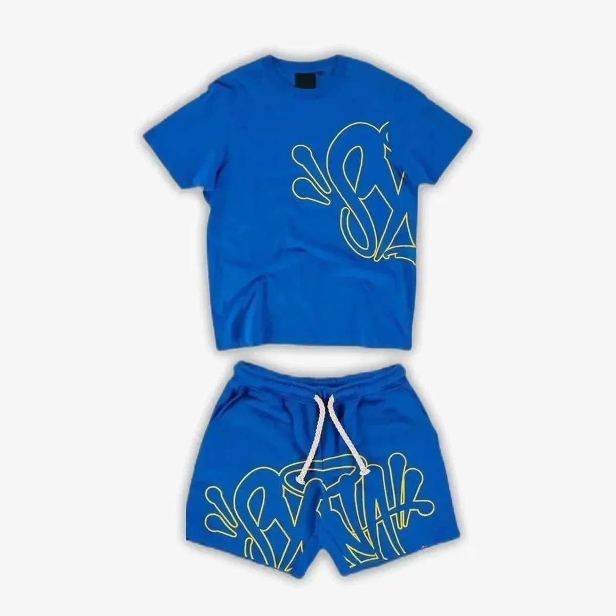 Other Blue Yellow Graffiti Print Co-ord Set Blue - 1