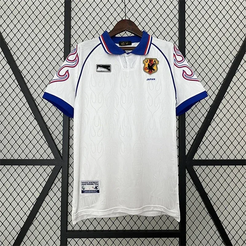 Other White Japan Football Jersey with Flame Pattern White - 1