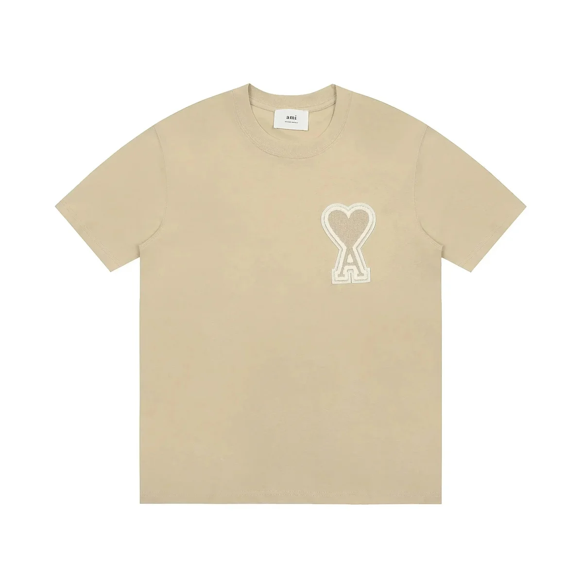 Ami Paris Ami Paris Beige Heart Logo T-Shirt Beige - 1