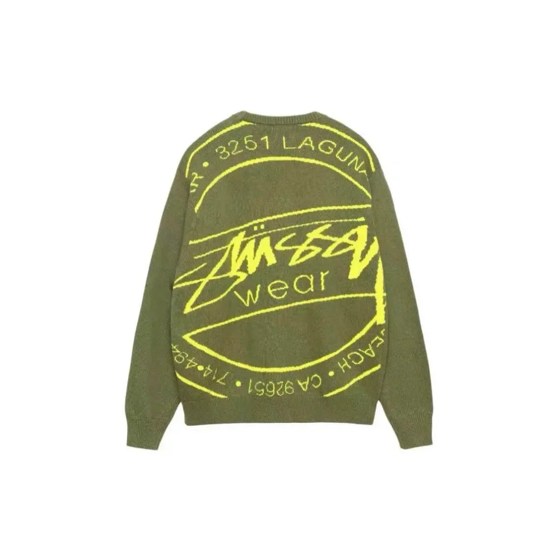 Stussy Stussy Olive Green 'Laguna' Sweater Green - 1